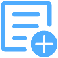 Document with plus icon